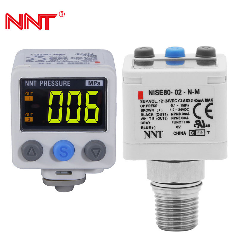 -100kpa~2mpa Pneumatic Pressure Sensor Switch 80A NPN PNP Display